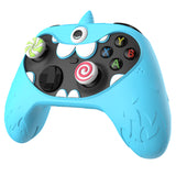 PlayVital MonoEye Monster Cute Silicone Cover for Xbox Series X/S Controller, Includes Joystick Caps and Stickers for Xbox Core Controller Anti-Slip Grip Case - Blue - GTTX3P004