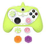 PlayVital MonoEye Monster Cute Silicone Cover for Xbox Series X/S Controller, Includes Joystick Caps and Stickers for Xbox Core Controller Anti-Slip Grip Case - Green - GTTX3P003