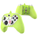 PlayVital MonoEye Monster Cute Silicone Cover for Xbox Series X/S Controller, Includes Joystick Caps and Stickers for Xbox Core Controller Anti-Slip Grip Case - Green - GTTX3P003