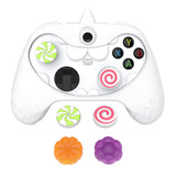PlayVital MonoEye Monster Cute Silicone Cover for Xbox Series X/S Controller, Includes Joystick Caps and Stickers for Xbox Core Controller Anti-Slip Grip Case - White - GTTX3P002