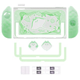 PlayVital Ocean Whisper Series Protective Case for Nintendo Switch 2, Kawaii  Dockable Hard Shell Case + Silicone Grips for Switch 2 with Thumb Grips & Sticker, Shockproof Protection Cover - Pastel Green - YPLNTP003