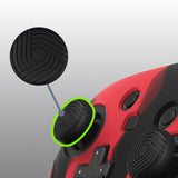 PlayVital Samurai Edition Ergonomic Silicone Skin Protective Case for Nintendo Switch Pro Controller, Soft Anti-slip Controller Grip Protector for Nintendo Switch Pro with Thumb Grip Caps - Black & Red - EBNPP012