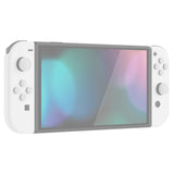 PlayVital Silicone Button Covers and Thumb Grip Set for Nintendo Switch/OLED Joycon/Switch Lite, ABXY Directional Key Button Caps for Nintendo Switch/OLED/Lite with Switch Lite D-Pad Button Cap - White - NJM3004