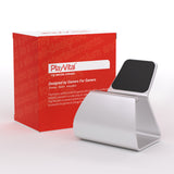 PlayVital Stand-AL Game Controller Stand for ps5, for ps4, Universal Desktop Display Gamepad Stand for Xbox Series X/S, Xbox One, Aluminium Metal Controller Stand Holder for Switch Pro - Silver - FQZPFC002