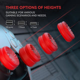 PlayVital 3 Height Turbine Thumbs Cushion Caps Thumb Grips for ps5, for ps4, Thumbstick Grip Cover for Xbox Core Wireless Controller, Thumb Grips for Xbox One, Elite Series 2, for Switch Pro - Passion Red - PJM3056