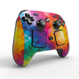 PlayVital for Steam Controller 2 Skin (3-Pack) - Protective Vinyl Decal Sticker Cover for Steam Controller Accessories, No Residue, Scratch-Resistant - Colorful Triangle - GCASC006
