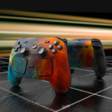 PlayVital for Steam Controller 2 Skin (3-Pack) - Protective Vinyl Decal Sticker Cover for Steam Controller Accessories, No Residue, Scratch-Resistant - Orange Star Universe - GCASC010