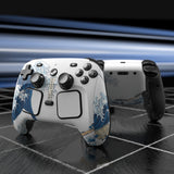 PlayVital for Steam Controller 2 Skin (3-Pack) - Protective Vinyl Decal Sticker Cover for Steam Controller Accessories, No Residue, Scratch-Resistant - The Great Wave - GCASC001