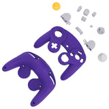 eXtremeRate Purple Replacement Faceplate Backplate with Buttons for Nintendo GameCube Controller - GCNP3006