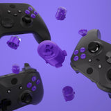 eXtremeRate Three-Tone Purple & Clear ABXY Action Buttons with Classic Symbols for Xbox Series X & S Controller & Xbox One S/X & Xbox One Elite V1/V2 Controller - JDX3M013