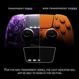 eXtremeRate Orange Full Set Housing Shell with Buttons Touchpad Cover Compatible with ps5 Edge Controller, Custom Replacement Decorative Trim Shell Front Back Plates Compatible with ps5 Edge Controller - QRHEGP002