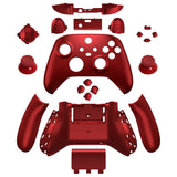 eXtremeRate Scarlet Red Controller Full Set Housing Shell Case with Buttons for Xbox Series X/S Controller, Custom Replacement Side Rails Front Back Plate Cover for Xbox Core Controller - QX3P3005