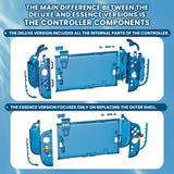 eXtremeRate DIY Replacement Full Set Shells with Buttons for Nintendo Switch 2 - Essence Version - Clear Blue - RHANTM005
