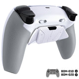 eXtremeRate RISE4 Plus MAX Back Paddles Kit with Clicky Trigger Stops & Rubberized Grip for PS5 Controller BDM-010/020 - White Gray - HKCPFM002