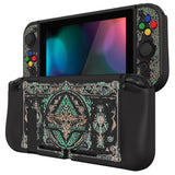 PlayVital ZealProtect Soft Protective Case for Nintendo Switch, Flexible Cover for Switch with Tempered Glass Screen Protector & Thumb Grips & ABXY Direction Button Caps - Totem of Kingdom - RNSYV6038