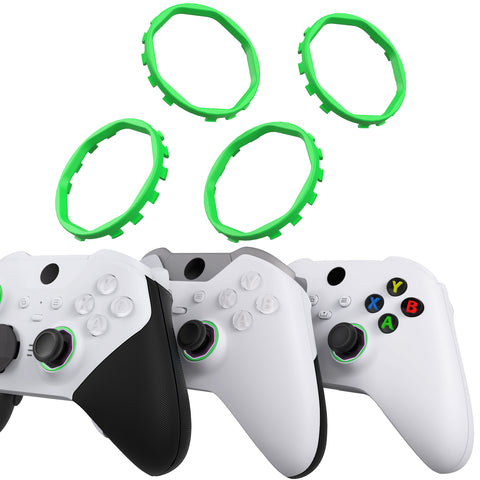 Redesigned Replacement Octagonal Gated Sticks Accent Rings for Xbox Elite Series 2 Core & Elite Series 2 & Xbox Elite, for eXtremeRate ASR Version Shell for Xbox Series X/S Controller - Green - YUEE2M006