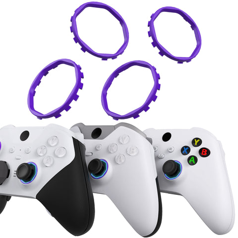 Redesigned Replacement Octagonal Gated Sticks Accent Rings for Xbox Elite Series 2 Core & Elite Series 2 & Xbox Elite, for eXtremeRate ASR Version Shell for Xbox Series X/S Controller - Purple - YUEE2M005