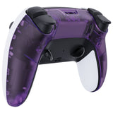 eXtremeRate Clear Atomic Purple Custom Back Housing Bottom Shell Compatible with ps5 Edge Controller, DIY Replacement Back Shell Cover Compatible with ps5 Edge Controller - DQZEGM001