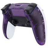 eXtremeRate Clear Atomic Purple Custom Back Housing Bottom Shell Compatible with ps5 Edge Controller, DIY Replacement Back Shell Cover Compatible with ps5 Edge Controller - DQZEGM001