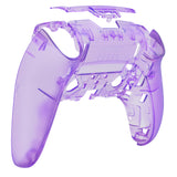 eXtremeRate Clear Atomic Purple Custom Back Housing Bottom Shell Compatible with ps5 Edge Controller, DIY Replacement Back Shell Cover Compatible with ps5 Edge Controller - DQZEGM001