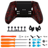 eXtremeRate Replacement Bottom Shell Case for Xbox Elite Series 2 Controller, Custom Textured Red Back Housing Shell Cover for Xbox Elite Series 2 Core Wireless Controller Model 1797 - WITHOUT Controller  - XDHE2P006