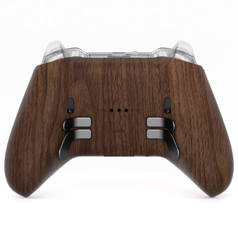 eXtremeRate Replacement Bottom Shell Case for Xbox Elite Series 2 Controller, Custom Wood Grain Back Housing Shell Cover for Xbox Elite Series 2 Core Wireless Controller Model 1797 - WITHOUT Controller - XDHE2S001