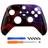 eXtremeRate Dragon King Replacement Part Faceplate, Soft Touch Grip Housing Shell Case for Xbox Series S & Xbox Series X Controller Accessories - Controller NOT Included - FX3R006