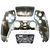 eXtremeRate Armored Mercenary Front Housing Shell Compatible with ps5 Controller BDM-010/020/030/040, DIY Replacement Shell Custom Touch Pad Cover Compatible with ps5 Controller - ZPFR011G3