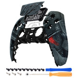 eXtremeRate Mecha Armor with Combat Damage Engrave Front Housing Shell Compatible with ps5 Controller BDM-010/020/030/040/050, DIY Replacement Shell Custom Touch Pad Cover Compatible with ps5 Controller - ZPFK001G3