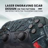 eXtremeRate Mecha Armor with Combat Damage Engrave Front Housing Shell Compatible with ps5 Controller BDM-010/020/030/040, DIY Replacement Shell Custom Touch Pad Cover Compatible with ps5 Controller - ZPFK001G3