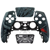 eXtremeRate Mecha Armor with Combat Damage Engrave Front Housing Shell Compatible with ps5 Controller BDM-010/020/030/040/050, DIY Replacement Shell Custom Touch Pad Cover Compatible with ps5 Controller - ZPFK001G3