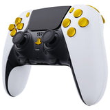 eXtremeRate Replacement D-pad R1 L1 R2 L2 Triggers Share Options Home Face Buttons Compatible with ps5 Edge Controller, Chrome Gold Full Set Buttons Compatible with ps5 Edge Controller - JXTEGD001