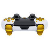 eXtremeRate Replacement D-pad R1 L1 R2 L2 Triggers Share Options Home Face Buttons Compatible with ps5 Edge Controller, Chrome Gold Full Set Buttons Compatible with ps5 Edge Controller - JXTEGD001