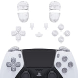 eXtremeRate Replacement D-pad R1 L1 R2 L2 Triggers Share Options Home Face Buttons Compatible with ps5 Edge Controller, Clear Full Set Buttons Compatible with ps5 Edge Controller - JXTEGM002