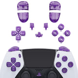 eXtremeRate Replacement D-pad R1 L1 R2 L2 Triggers Share Options Home Face Buttons Compatible with ps5 Edge Controller, Clear Atomic Purple Full Set Buttons Compatible with ps5 Edge Controller - JXTEGM001