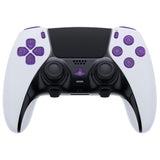 eXtremeRate Replacement D-pad R1 L1 R2 L2 Triggers Share Options Home Face Buttons Compatible with ps5 Edge Controller, Clear Atomic Purple Full Set Buttons Compatible with ps5 Edge Controller - JXTEGM001