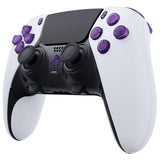 eXtremeRate Replacement D-pad R1 L1 R2 L2 Triggers Share Options Home Face Buttons Compatible with ps5 Edge Controller, Clear Atomic Purple Full Set Buttons Compatible with ps5 Edge Controller - JXTEGM001