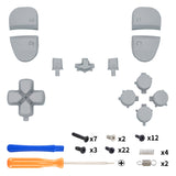 eXtremeRate Replacement D-pad R1 L1 R2 L2 Triggers Share Options Home Face Buttons Compatible with ps5 Edge Controller, New Hope Gray Full Set Buttons Compatible with ps5 Edge Controller - JXTEGP005