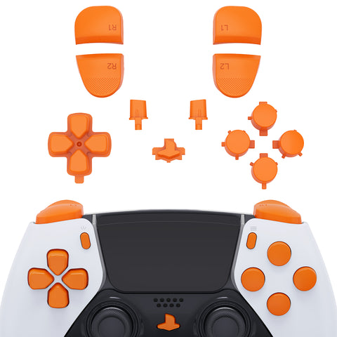 eXtremeRate Replacement D-pad R1 L1 R2 L2 Triggers Share Options Home Face Buttons Compatible with ps5 Edge Controller, Orange Full Set Buttons Compatible with ps5 Edge Controller - JXTEGP002