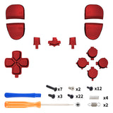 eXtremeRate Replacement D-pad R1 L1 R2 L2 Triggers Share Options Home Face Buttons Compatible with ps5 Edge Controller, Scarlet Red Full Set Buttons Compatible with ps5 Edge Controller - JXTEGP001