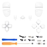 eXtremeRate Replacement D-pad R1 L1 R2 L2 Triggers Share Options Home Face Buttons Compatible with ps5 Edge Controller, White Full Set Buttons Compatible with ps5 Edge Controller - JXTEGP007