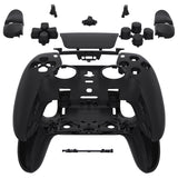 eXtremeRate Black Full Set Housing Shell with Buttons Touchpad Cover Compatible with ps5 Edge Controller, Custom Replacement Decorative Trim Shell Front Back Plates Compatible with ps5 Edge Controller - QRHEGP006