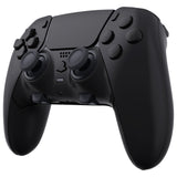 eXtremeRate Black Full Set Housing Shell with Buttons Touchpad Cover Compatible with ps5 Edge Controller, Custom Replacement Decorative Trim Shell Front Back Plates Compatible with ps5 Edge Controller - QRHEGP006