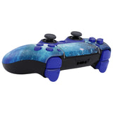 eXtremeRate Blue Nebula Full Set Housing Shell with Buttons Touchpad Cover Compatible with ps5 Edge Controller, Custom Replacement Decorative Trim Shell Front Back Plates Compatible with ps5 Edge Controller - QRHEGT005