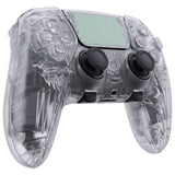 eXtremeRate Clear Full Set Housing Shell with Buttons Touchpad Cover Compatible with ps5 Edge Controller, Custom Replacement Decorative Trim Shell Front Back Plates Compatible with ps5 Edge Controller - QRHEGM002