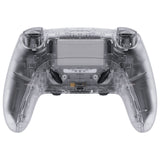 eXtremeRate Clear Full Set Housing Shell with Buttons Touchpad Cover Compatible with ps5 Edge Controller, Custom Replacement Decorative Trim Shell Front Back Plates Compatible with ps5 Edge Controller - QRHEGM002