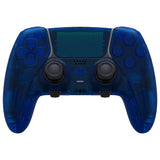 eXtremeRate Clear Blue Full Set Housing Shell with Buttons Touchpad Cover Compatible with ps5 Edge Controller, Custom Replacement Decorative Trim Shell Front Back Plates Compatible with ps5 Edge Controller - QRHEGM004