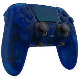 eXtremeRate Clear Blue Full Set Housing Shell with Buttons Touchpad Cover Compatible with ps5 Edge Controller, Custom Replacement Decorative Trim Shell Front Back Plates Compatible with ps5 Edge Controller - QRHEGM004