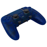 eXtremeRate Clear Blue Full Set Housing Shell with Buttons Touchpad Cover Compatible with ps5 Edge Controller, Custom Replacement Decorative Trim Shell Front Back Plates Compatible with ps5 Edge Controller - QRHEGM004