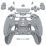 eXtremeRate New Hope Gray Full Set Housing Shell with Buttons Touchpad Cover Compatible with ps5 Edge Controller, Custom Replacement Decorative Trim Shell Front Back Plates Compatible with ps5 Edge Controller - QRHEGP005